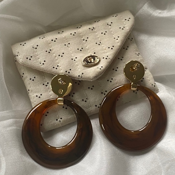 Sezane 'Gabrielle' Earrings in Coffee. *rare* - Picture 6 of 10